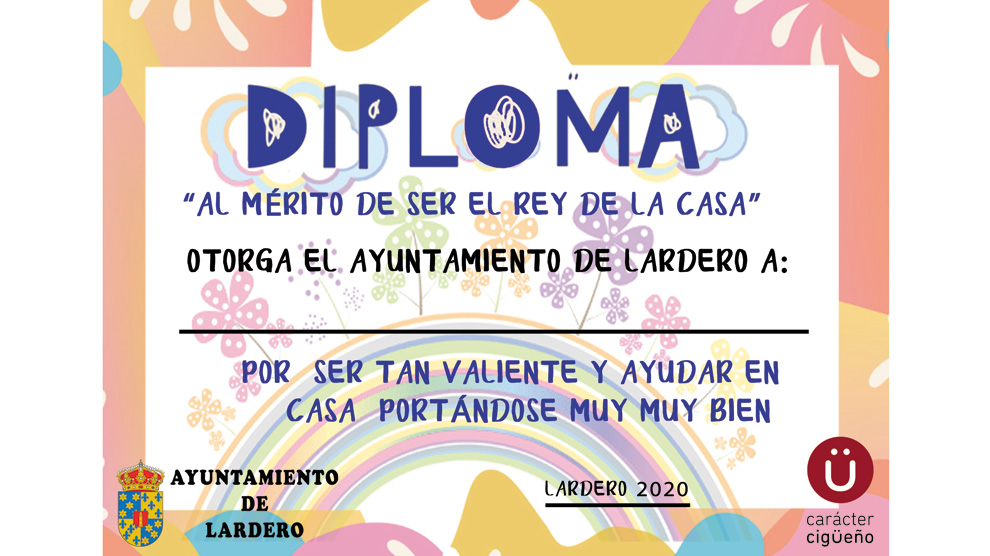 Diploma "Al mérito de ser el rey de la casa"