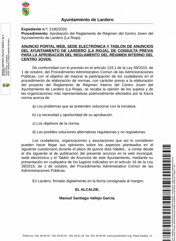 REGLAMENTO RÉGIMEN INTERNO CENTRO JOVEN