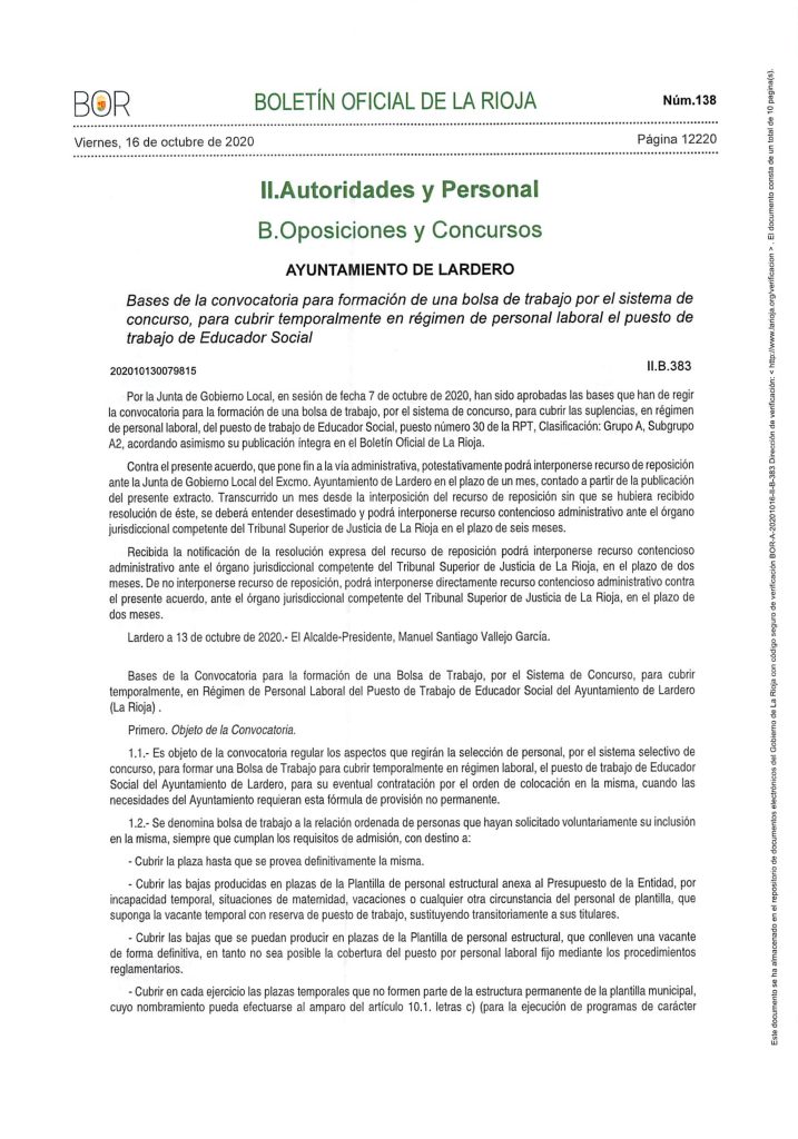 20201016 large_Anuncio convocatoria bolsa trabajo Educador Social-1