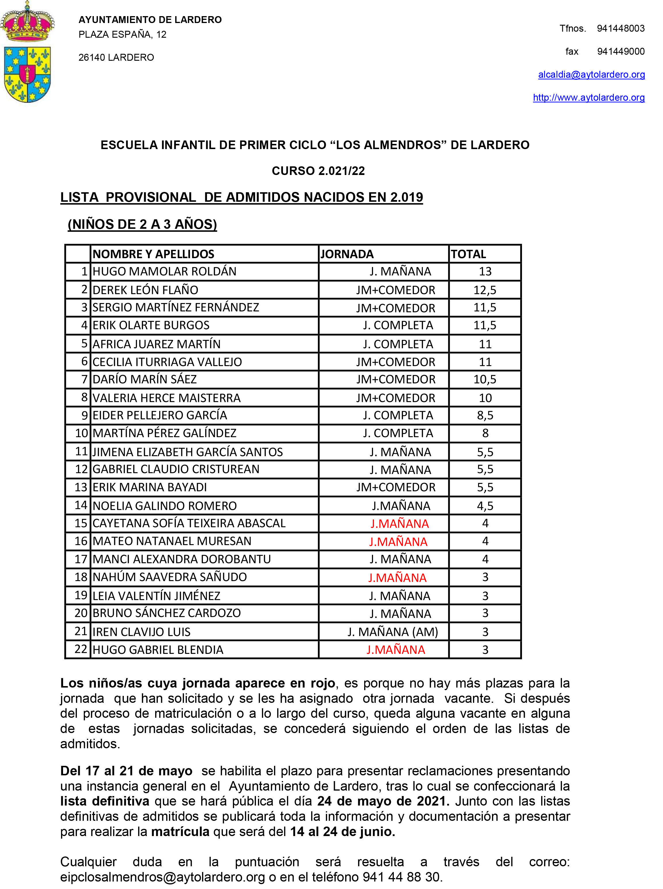 Microsoft Word - Lista provisional de 2 a 3 años