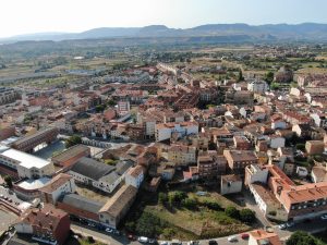Imagen aérea de la población de Lardero